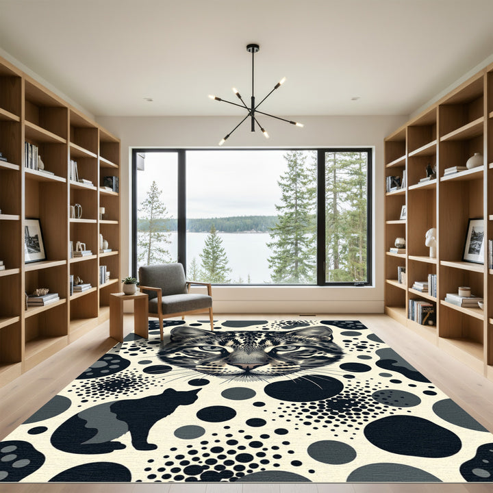 Monochromatic Feline Spots Rug