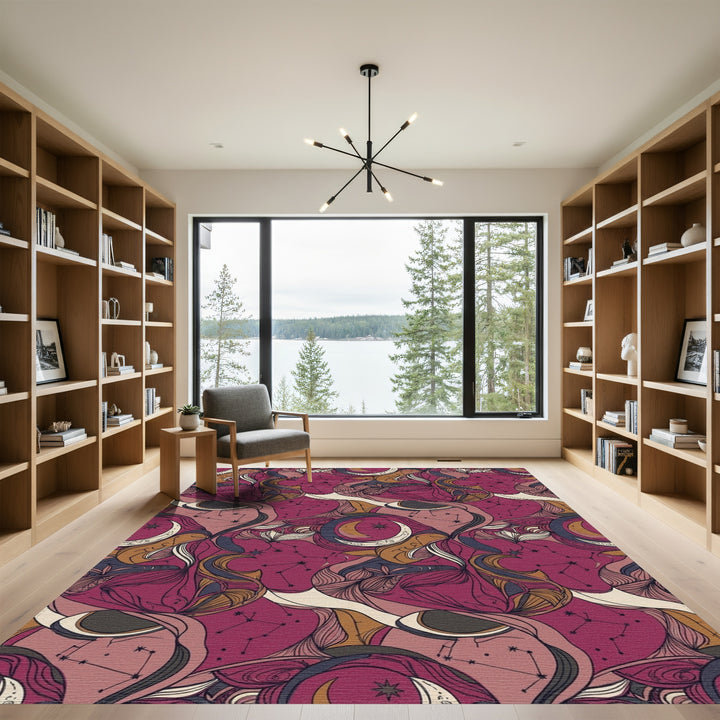 Cosmic Plum Celestial ConstellationsRug Rug