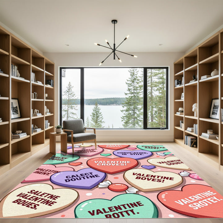 conversation hearts valentine Rug