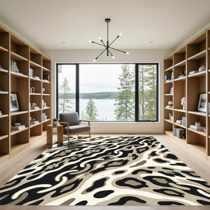 Safari Link Chain Zebra Stripe Rug