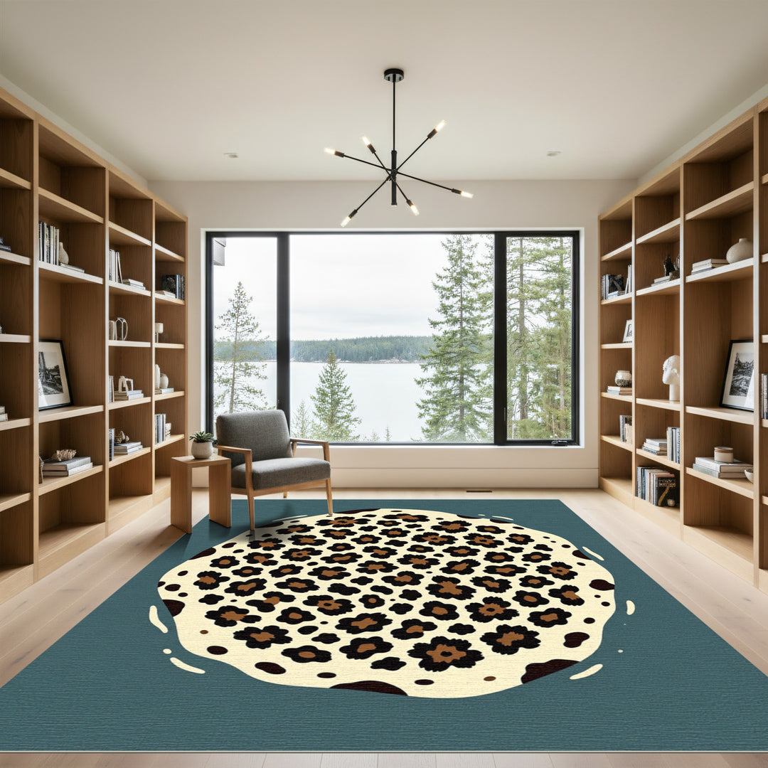 Leopard Spots Round Area Rug