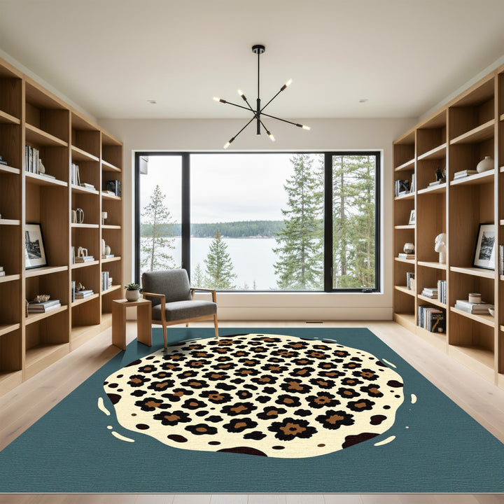 Leopard Spots Round Area Rug