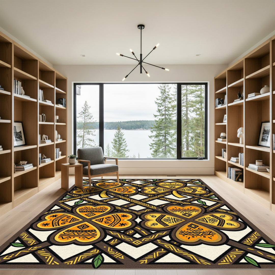 Tribal Shamrock Garden Rug