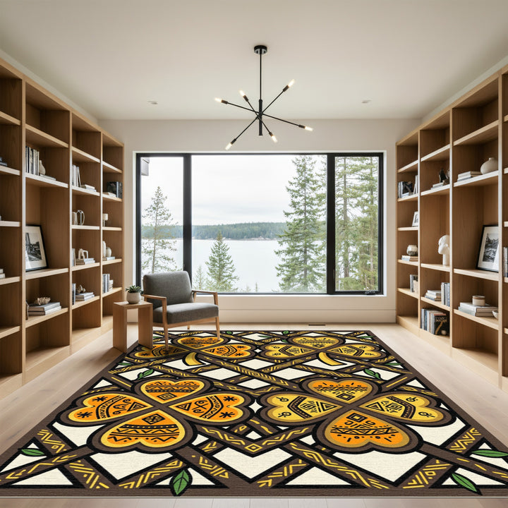 Tribal Shamrock Garden Rug