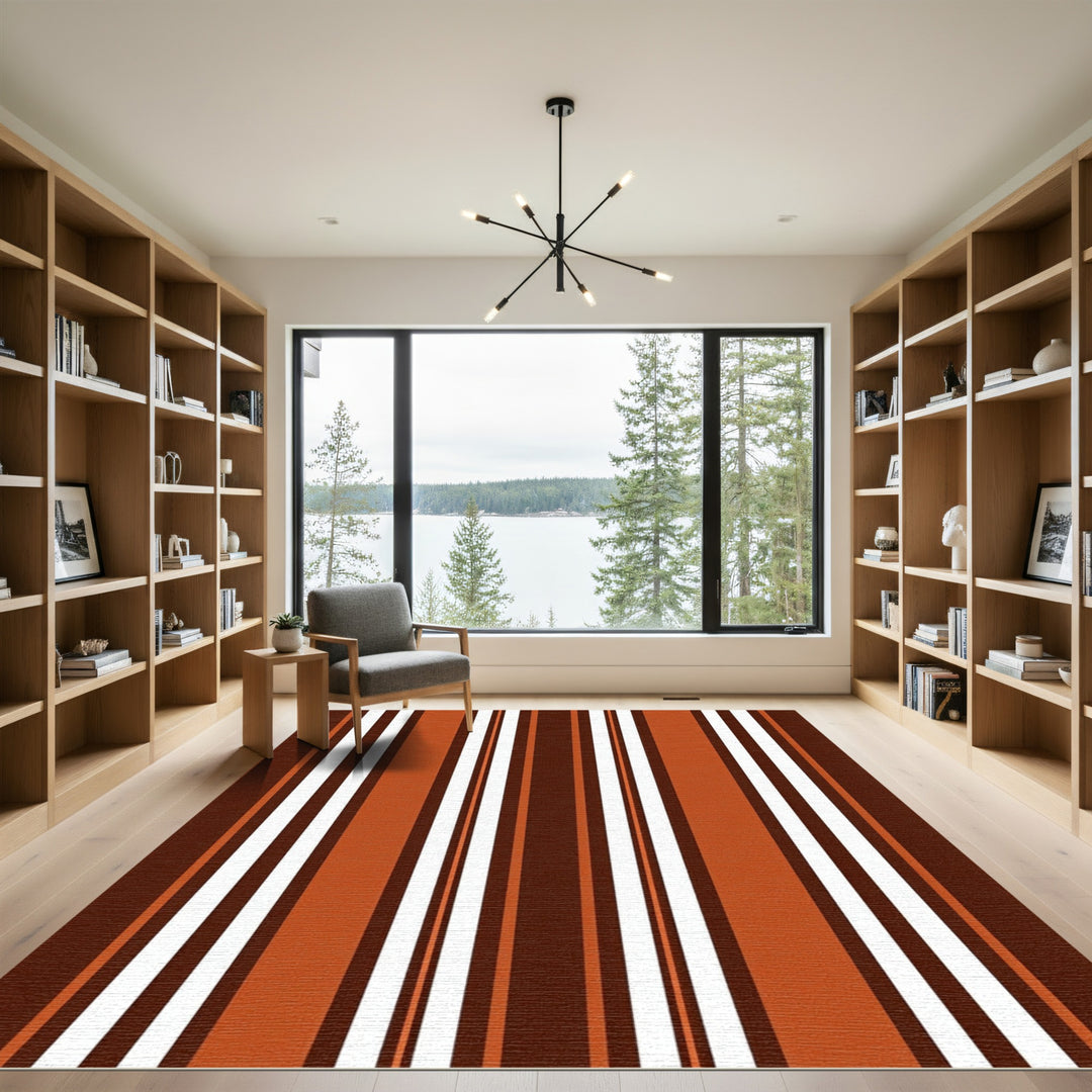 Bold Earthy Stripe Area Rug