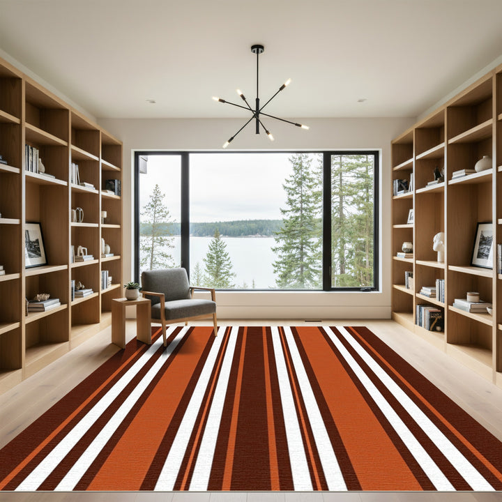 Bold Earthy Stripe Area Rug