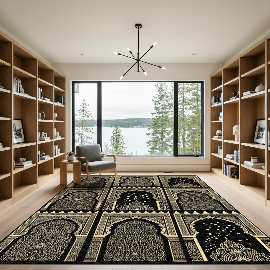 Golden Arabesque Archway Rug