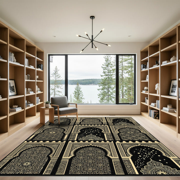 Golden Arabesque Archway Rug