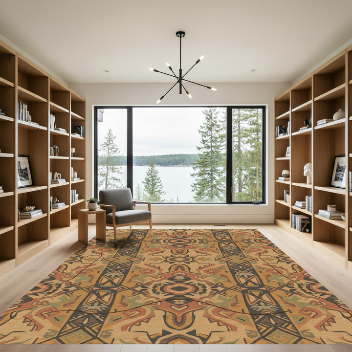Earthy Tones Tribal Medallion Rug