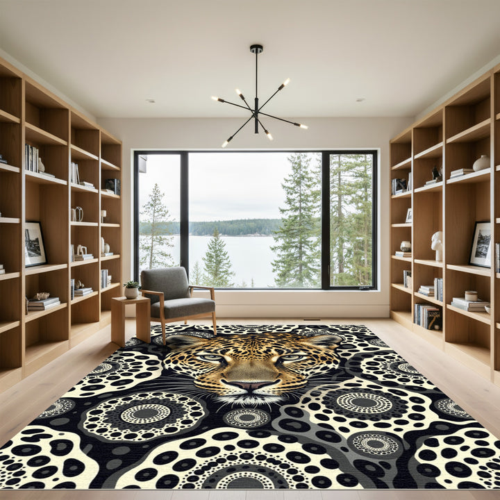 Bold Leopard Circles Rug
