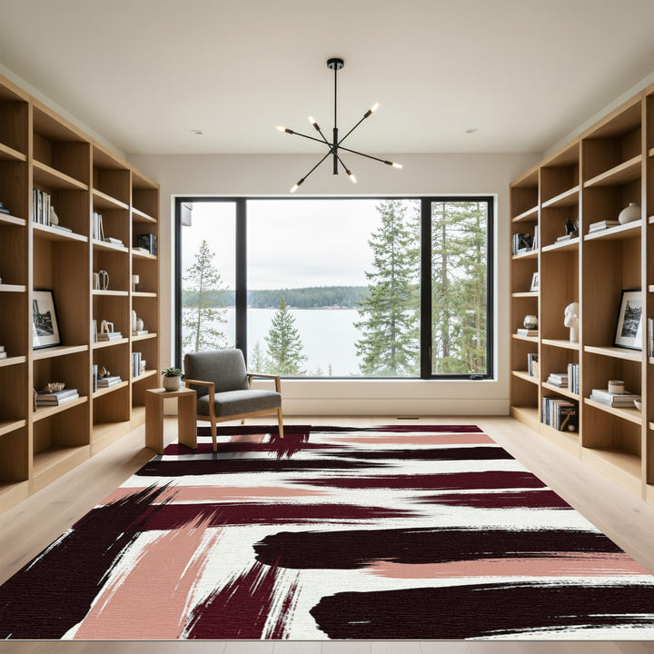 Bold Brushstroke Abstract Rug