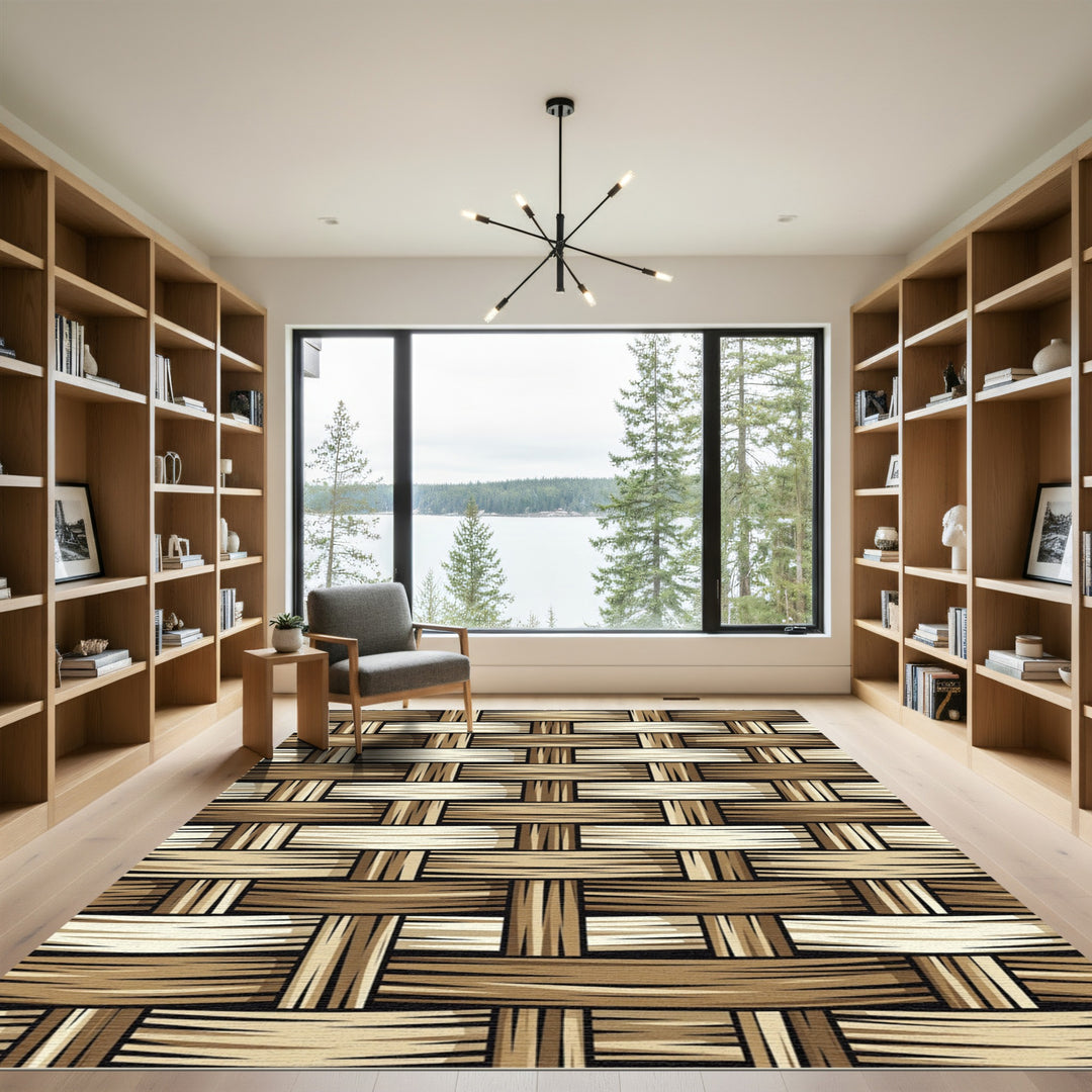 Woven Natural Bamboo Texture Rug