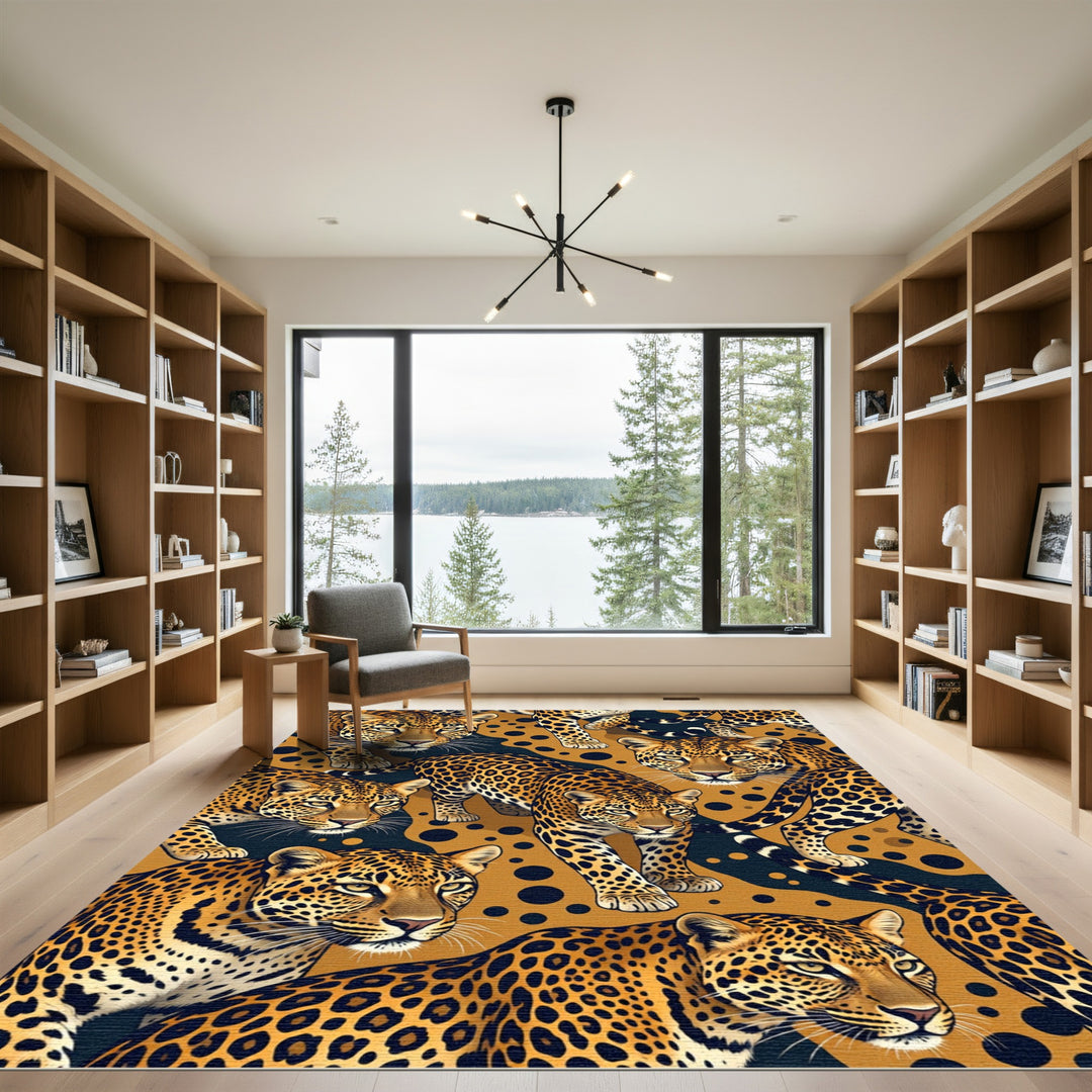 Leopard Spots Collage Art Rug