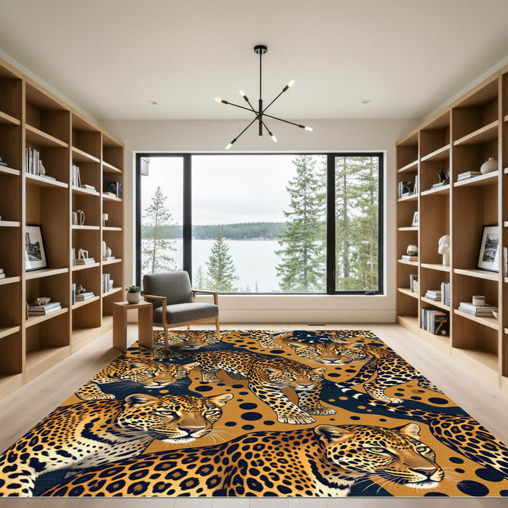 Leopard Spots Collage Art Rug