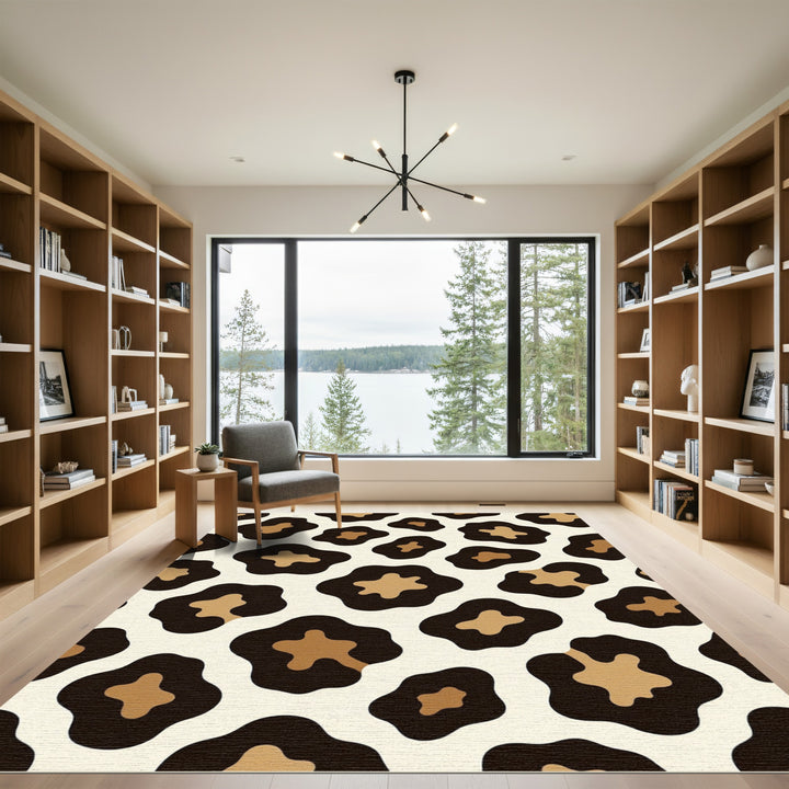 Chic Leopard Spot Area Rug