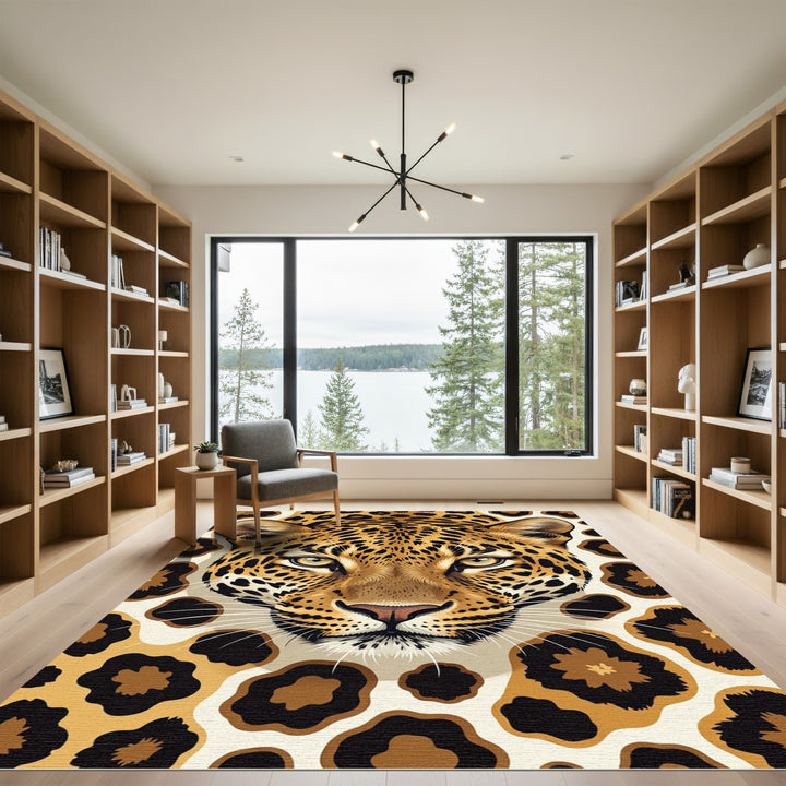 Bold Leopard Spots Animal King Rug