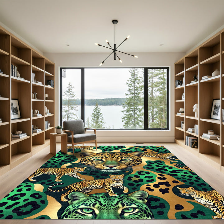 Exotic Leopard Jungle Camo Rug