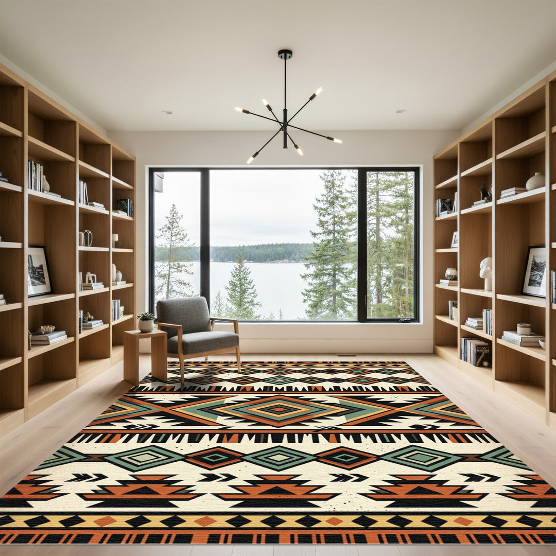 Navajo Geometric Diamond Rug