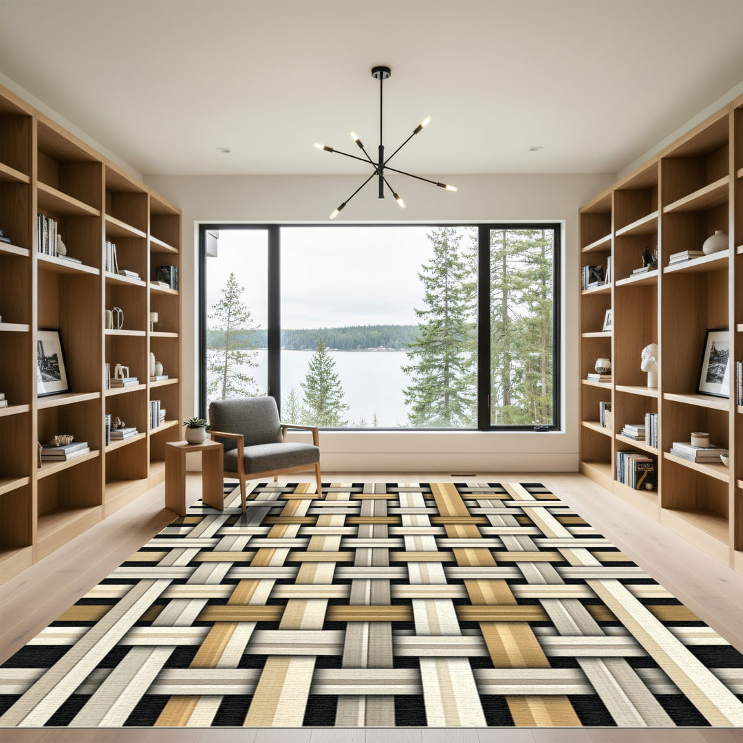 Natural Woven Texture Neutral Palette Rug