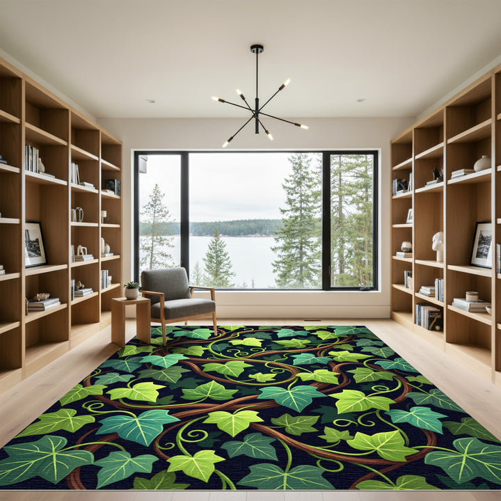 Enchanting Green Ivy Vine Tapestry Rug