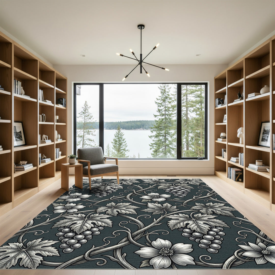 Art Nouveau Grapevine Floral Rug