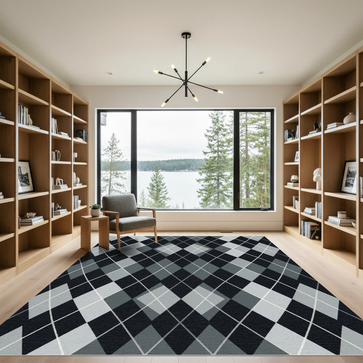 Classic Argyle Diamond Gray Rug