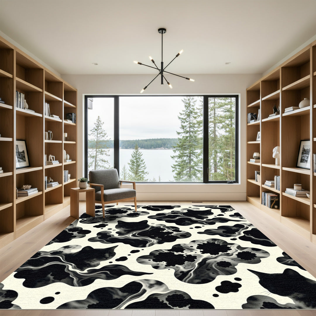 Black Cat Ink Cloud Rug