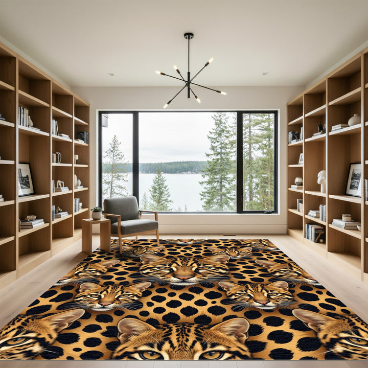 Ocelot Cat Spots Fur Rug