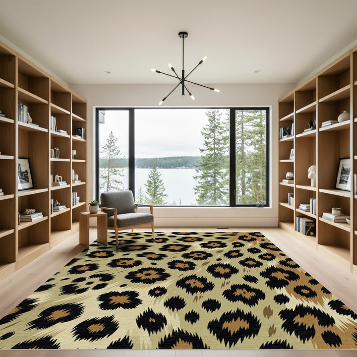 Wild Leopard Spot Fur Rug