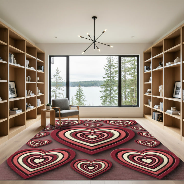 Layered Heart Valentine's Day Rug