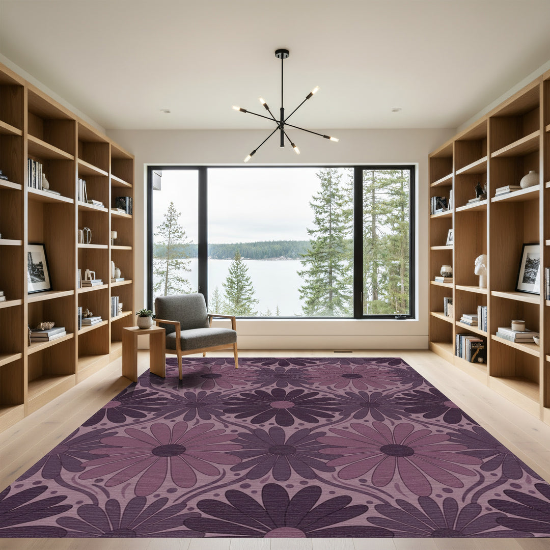 Muted Plum Daisy Chain Rug