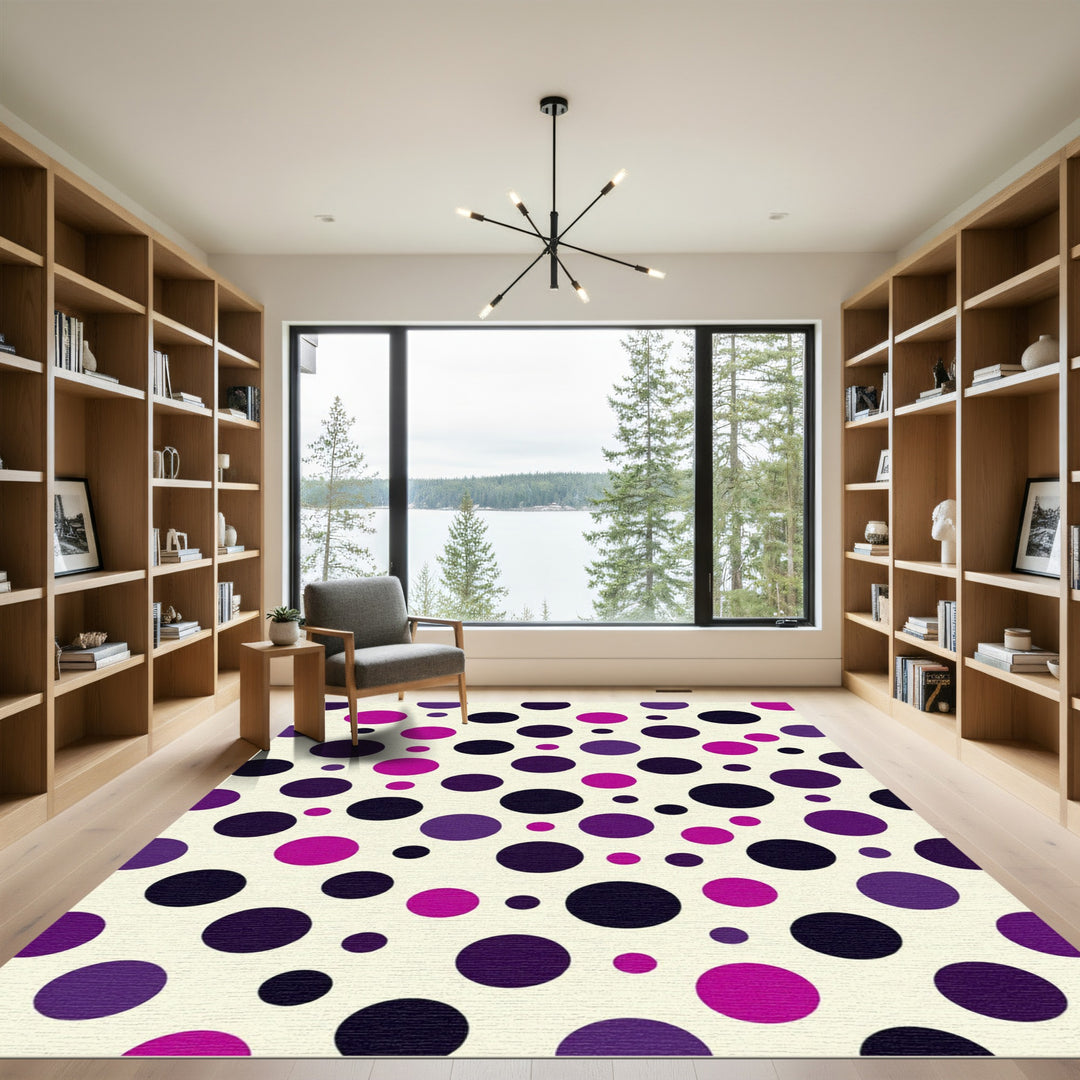 Vibrant Polka Dot Circles Rug