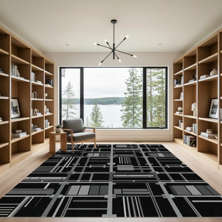 Monochromatic Geometric Grid Structures Rug