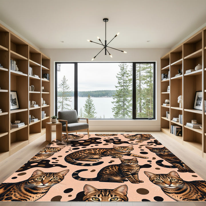 Bengal Cat Pop Art Abstraction Rug