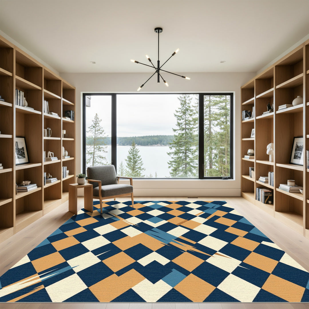 Abstract Diamond Shapes Rug