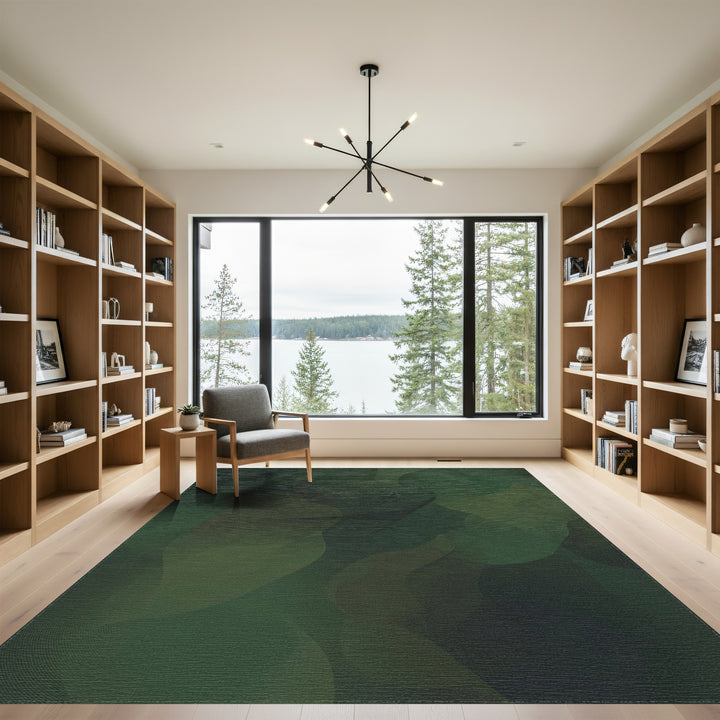 Deep Forest Organic Swirl Rug