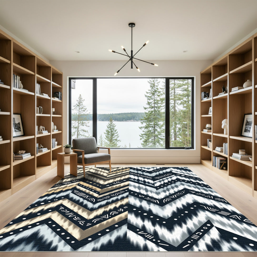 Zigzag Tribal Boho Chevron Rug