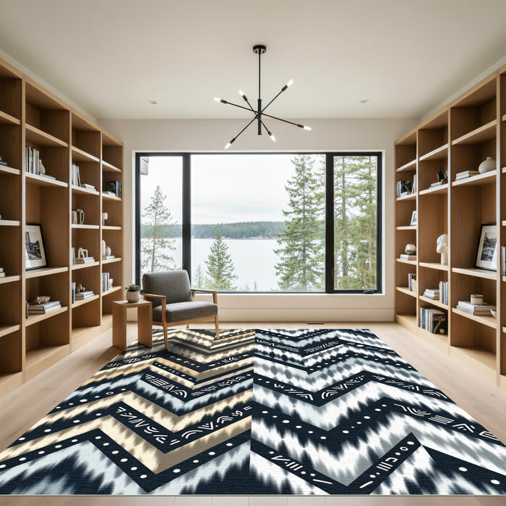 Zigzag Tribal Boho Chevron Rug