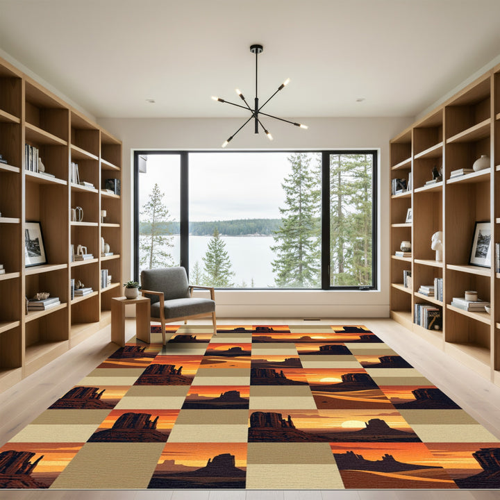 Monument Valley Sunset Landscape Rug