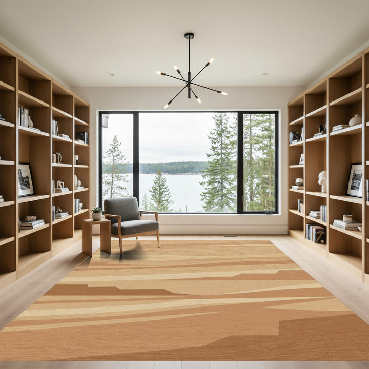 Earthy Tones Abstract Mesa Horizon Rug