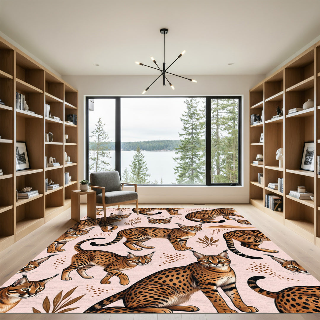 Wild Savannah Cat Art Rug