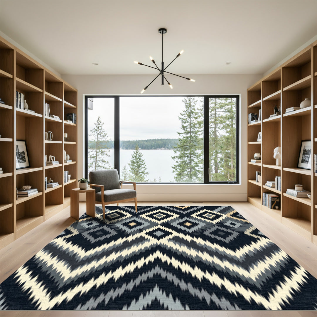 Navajo Diamond Zigzag Weave Rug