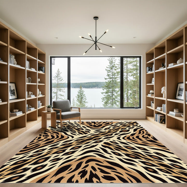 Bold Leopard Spots Animal Rug