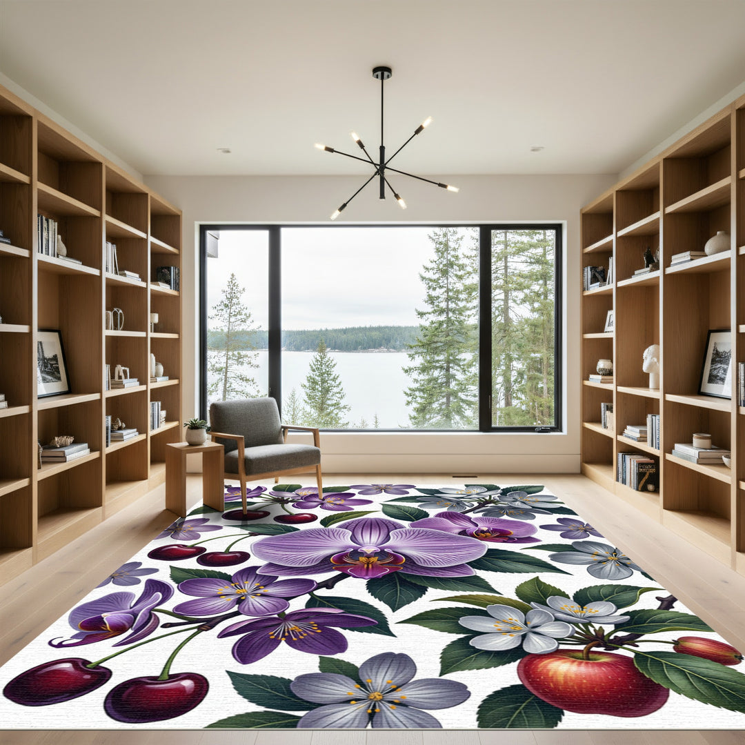 Orchid Cherry Apple Blossom Bloom Rug