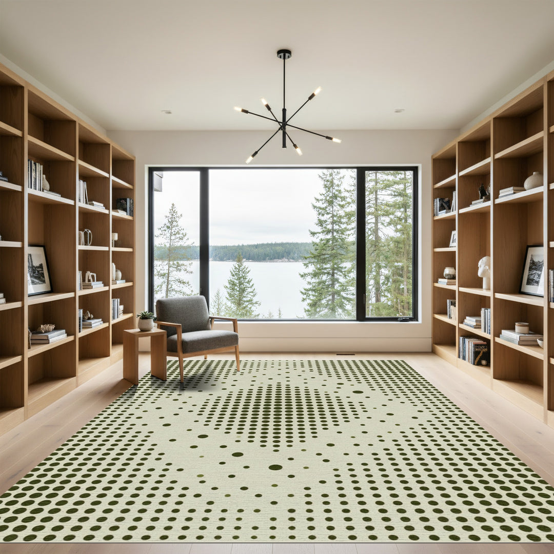 Minimalist Dot Gradient Circular Rug