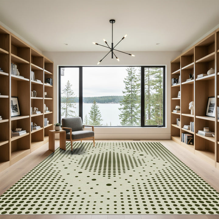 Minimalist Dot Gradient Circular Rug