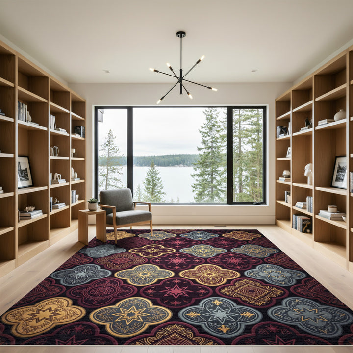 Jeweled Quatrefoil Medallion Rug