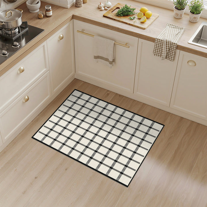 Geometric Modern Buffalo Check Black White Buffalo Check Area Rug