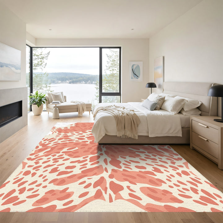 Coral Spots Hide Rug