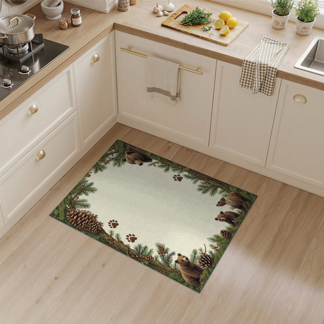 Bear Woodland Area Rug